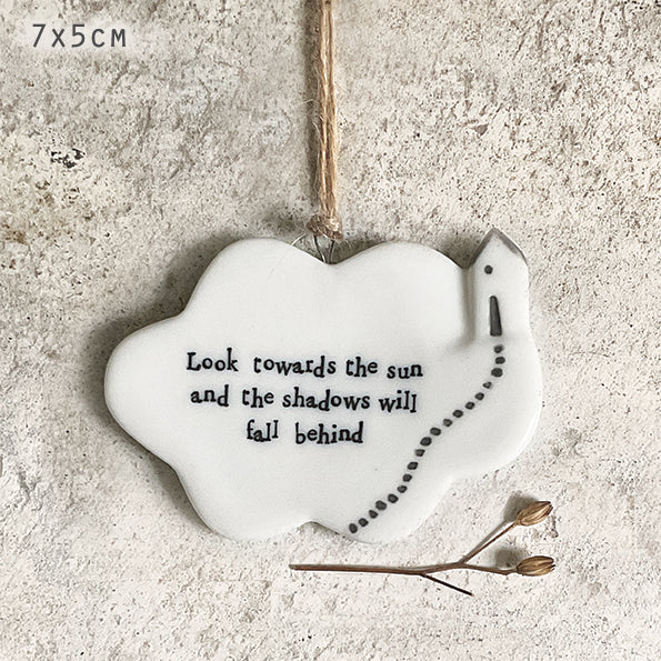 Porcelain Hanging Cloud with House