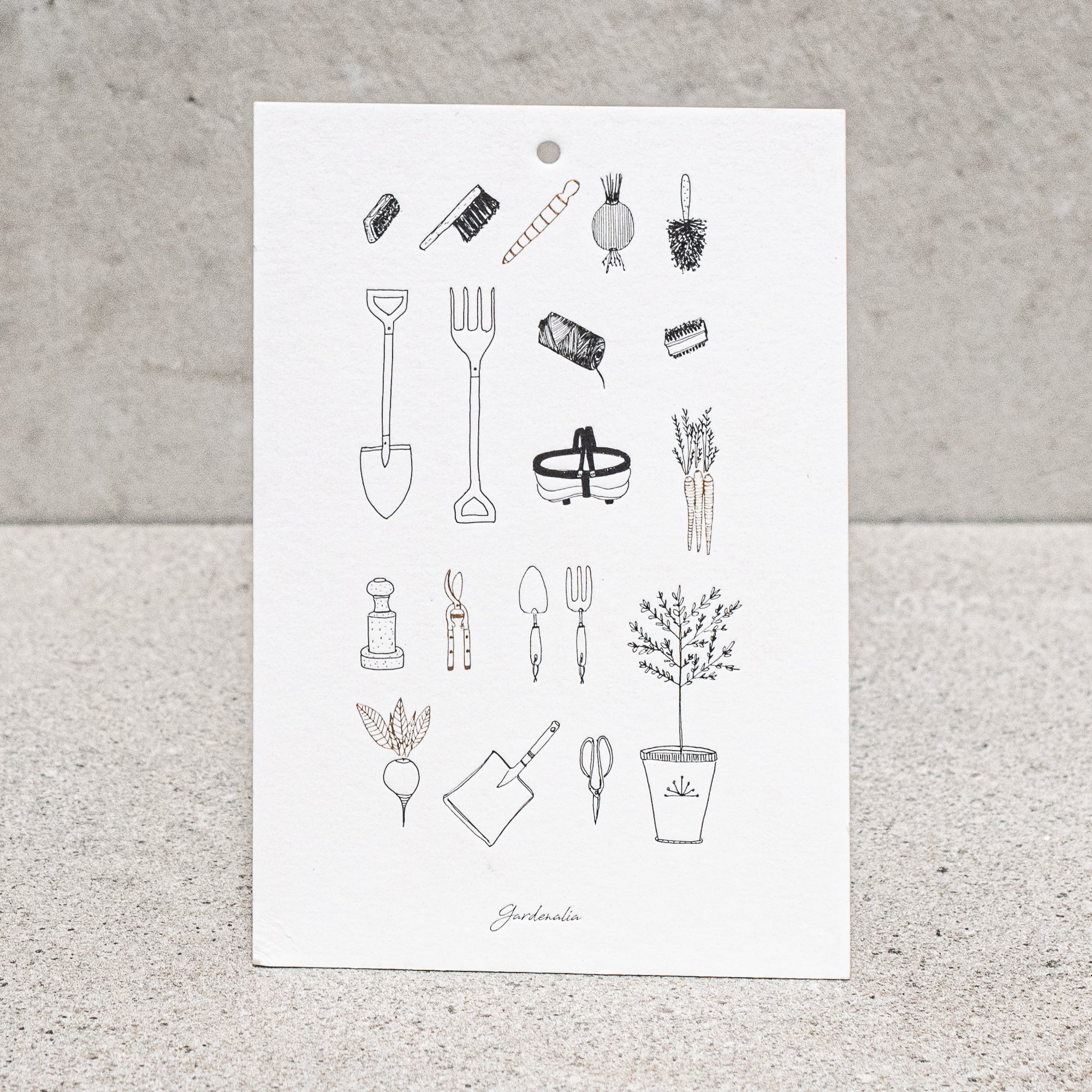 Letterpress card gardenalia