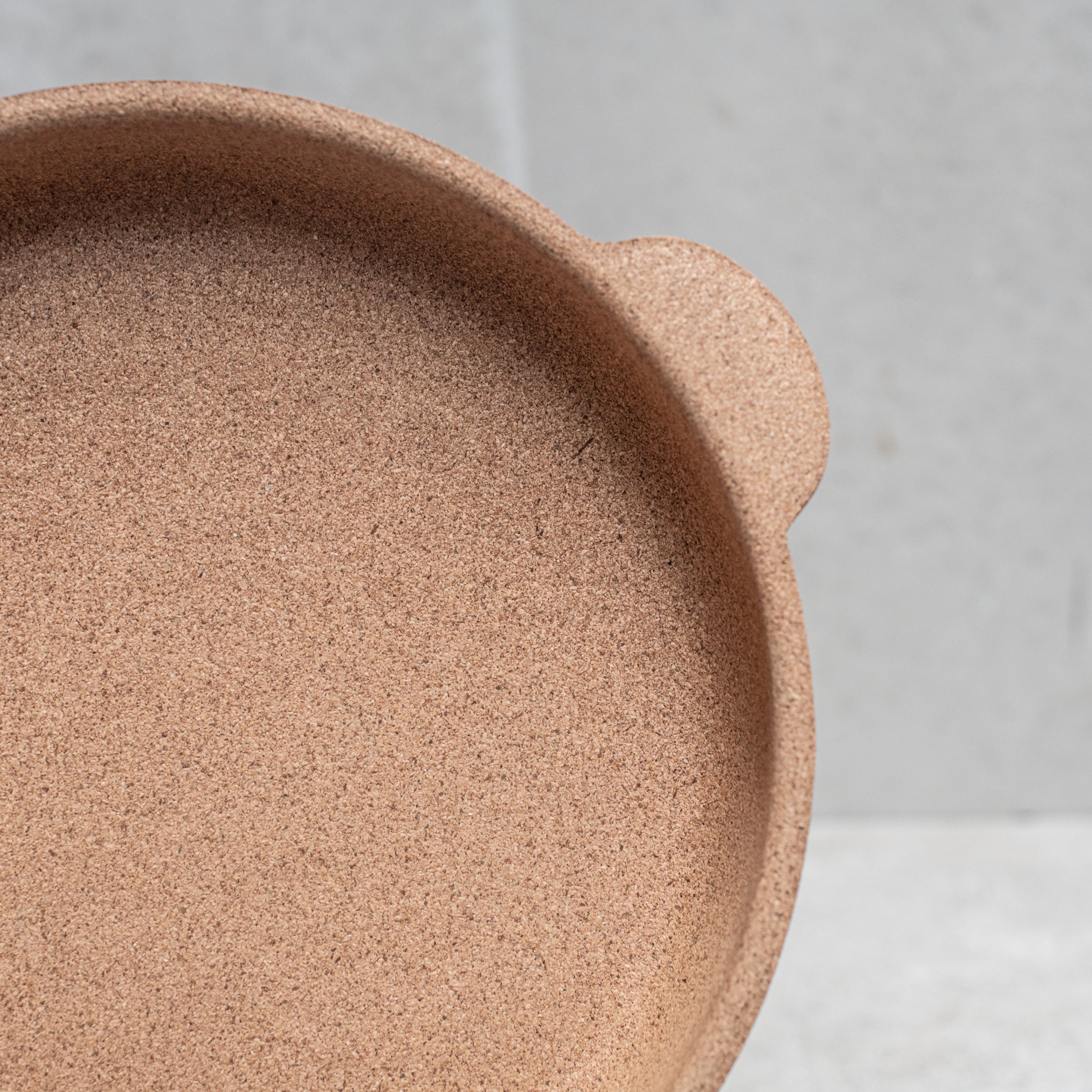 Heaven In Earth (HIE) Portuguese round sustainable cork bowl, crafted from eco-friendly cork with a smooth, natural finish, perfect for serving snacks or as a unique, sustainable decorative piece