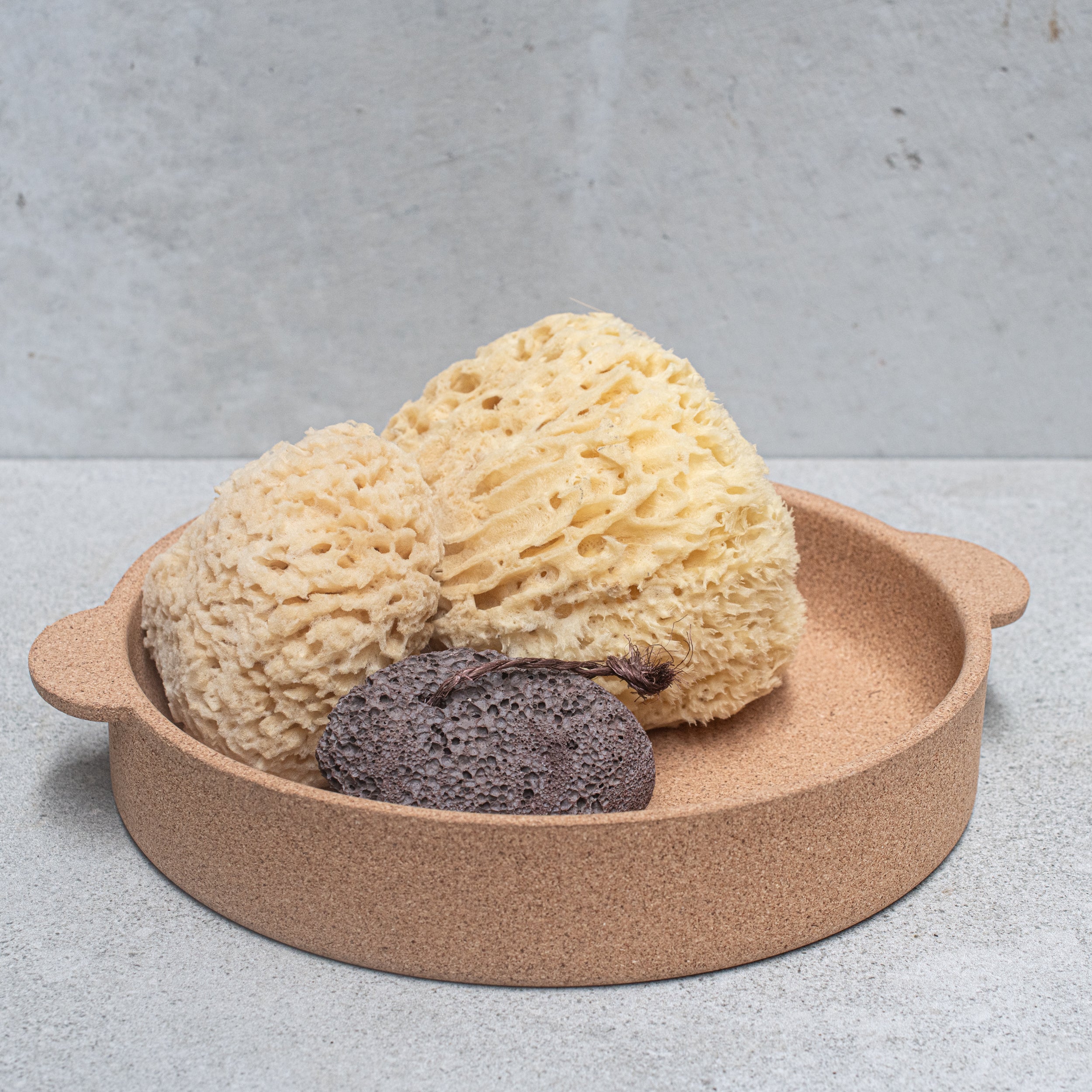 Heaven In Earth (HIE) Portuguese round sustainable cork bowl, crafted from eco-friendly cork with a smooth, natural finish, perfect for serving snacks or as a unique, sustainable decorative piece