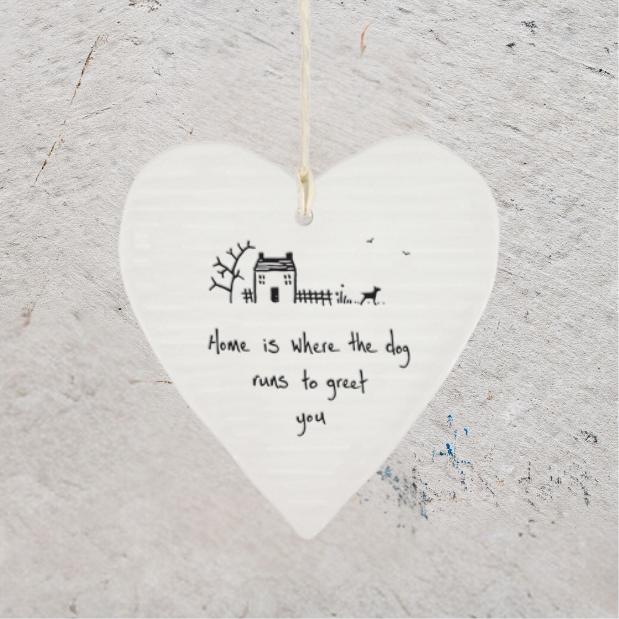 Porcelain Hanging Hearts