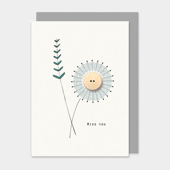 Miss you flower card East Of India