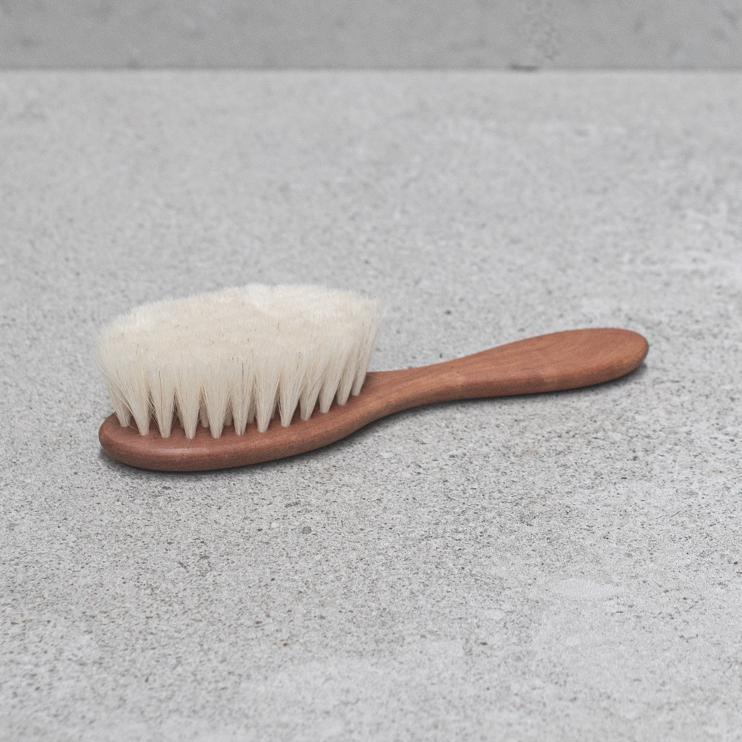 Baby Hair Brush- pearwood goats