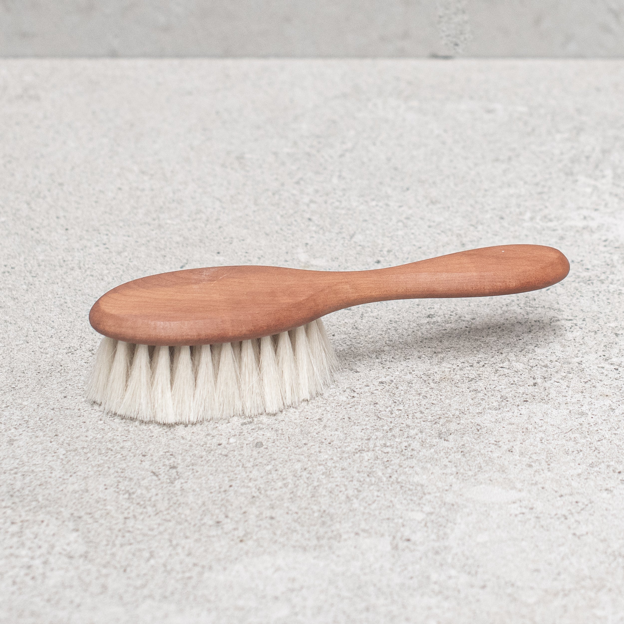 Baby Hair Brush- pearwood goats