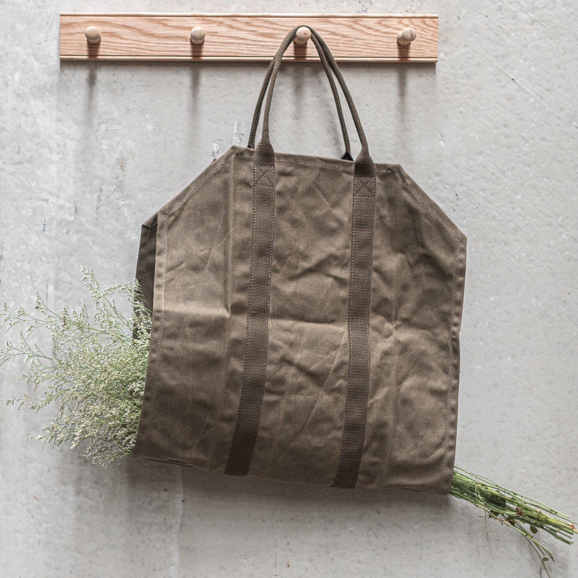 Waxed Canvas Log Carrier - Heaven in Earth