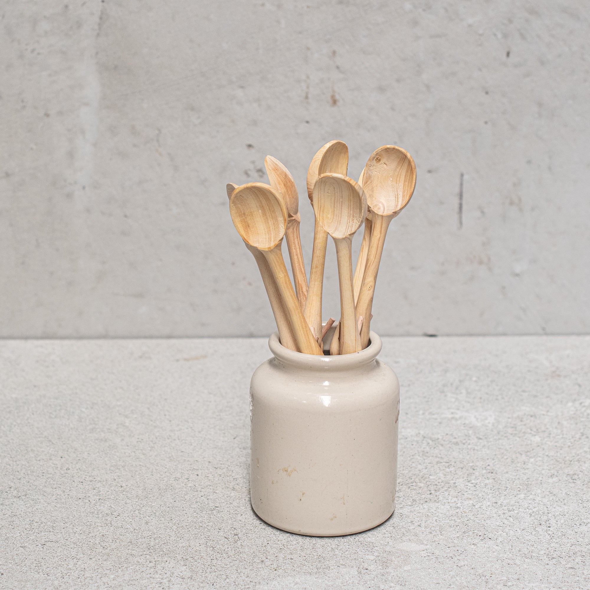 French boxwood jam spoon, handcrafted from smooth boxwood, designed with a long handle for easy stirring and serving of jam, combining elegance with functionality