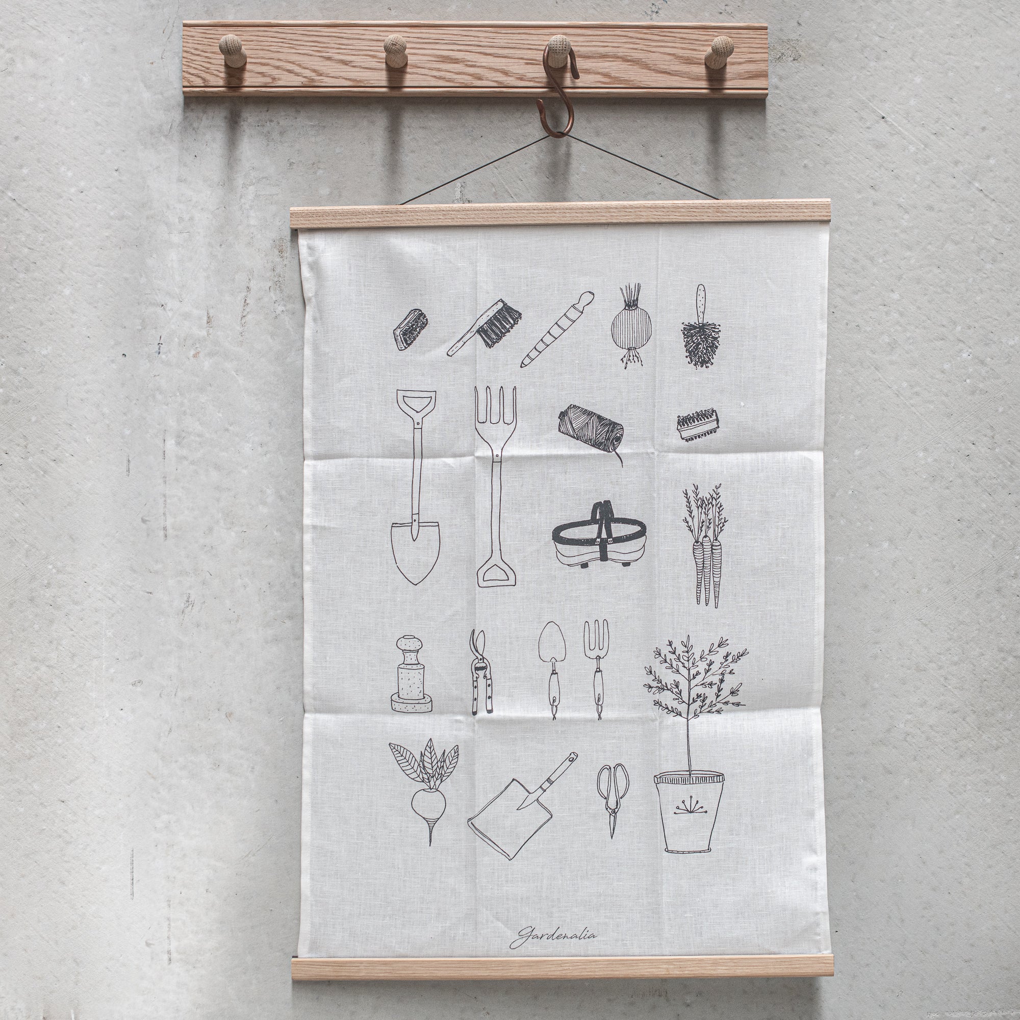 Tea towel french linen gardenalia