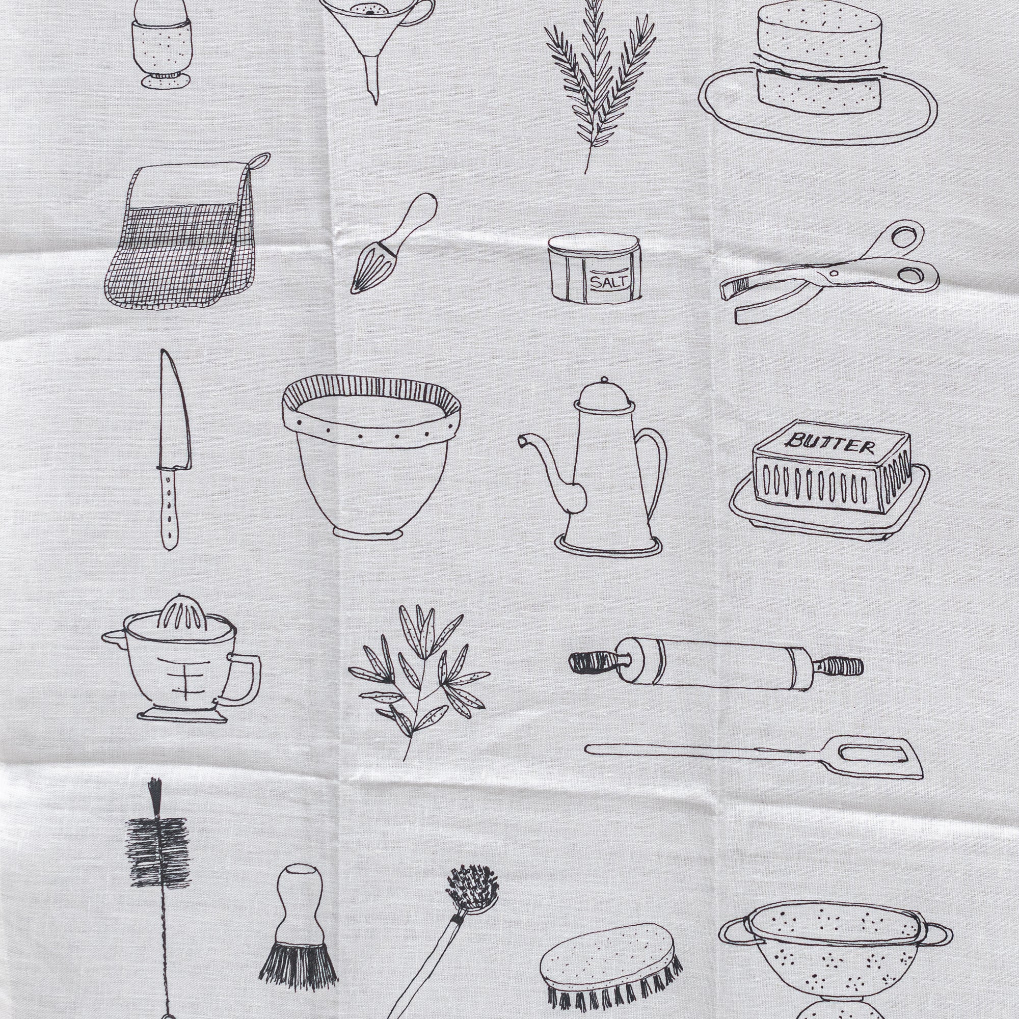 Tea towel french linen kitchenalia