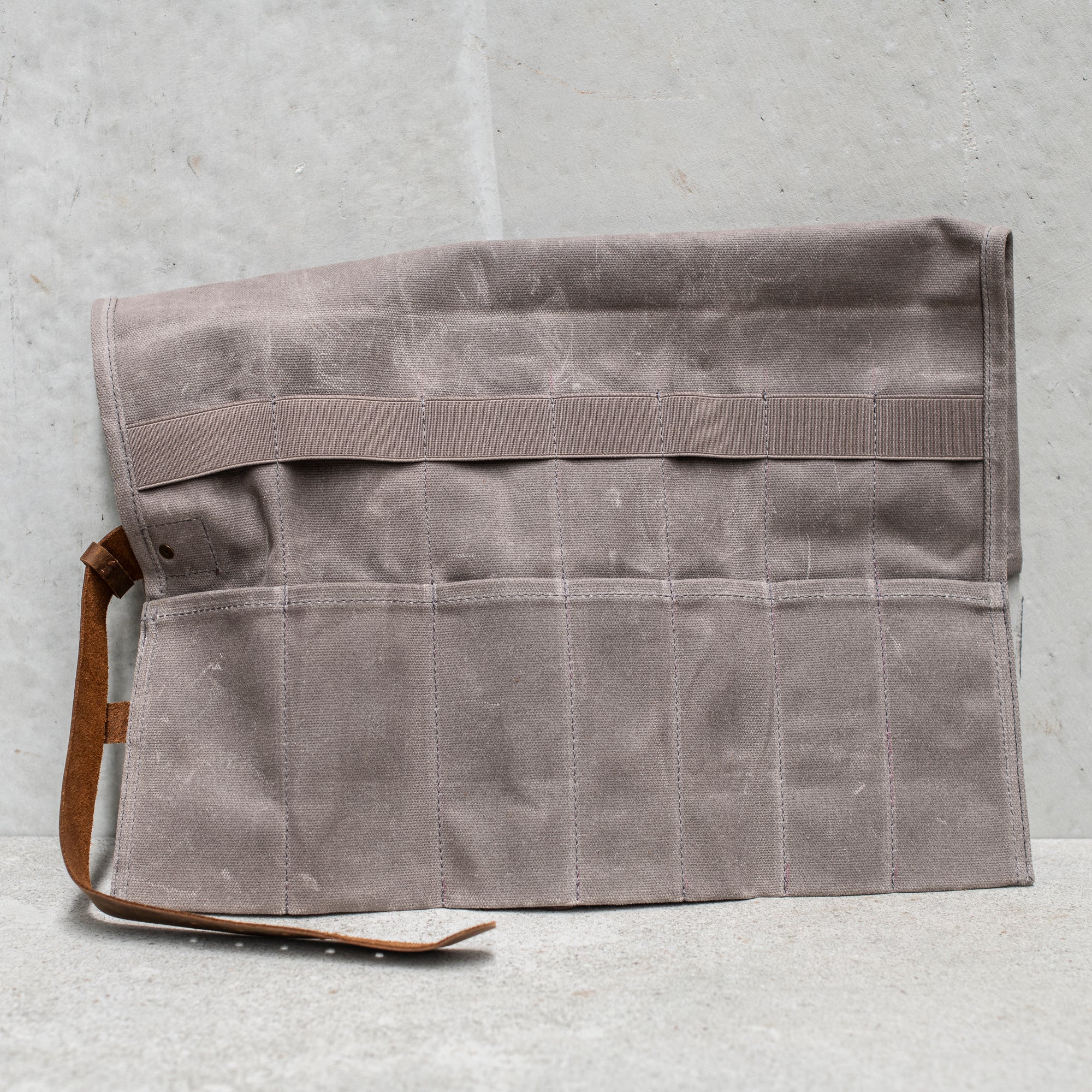 Waxed Canvas Utility Roll - Ash Grey
