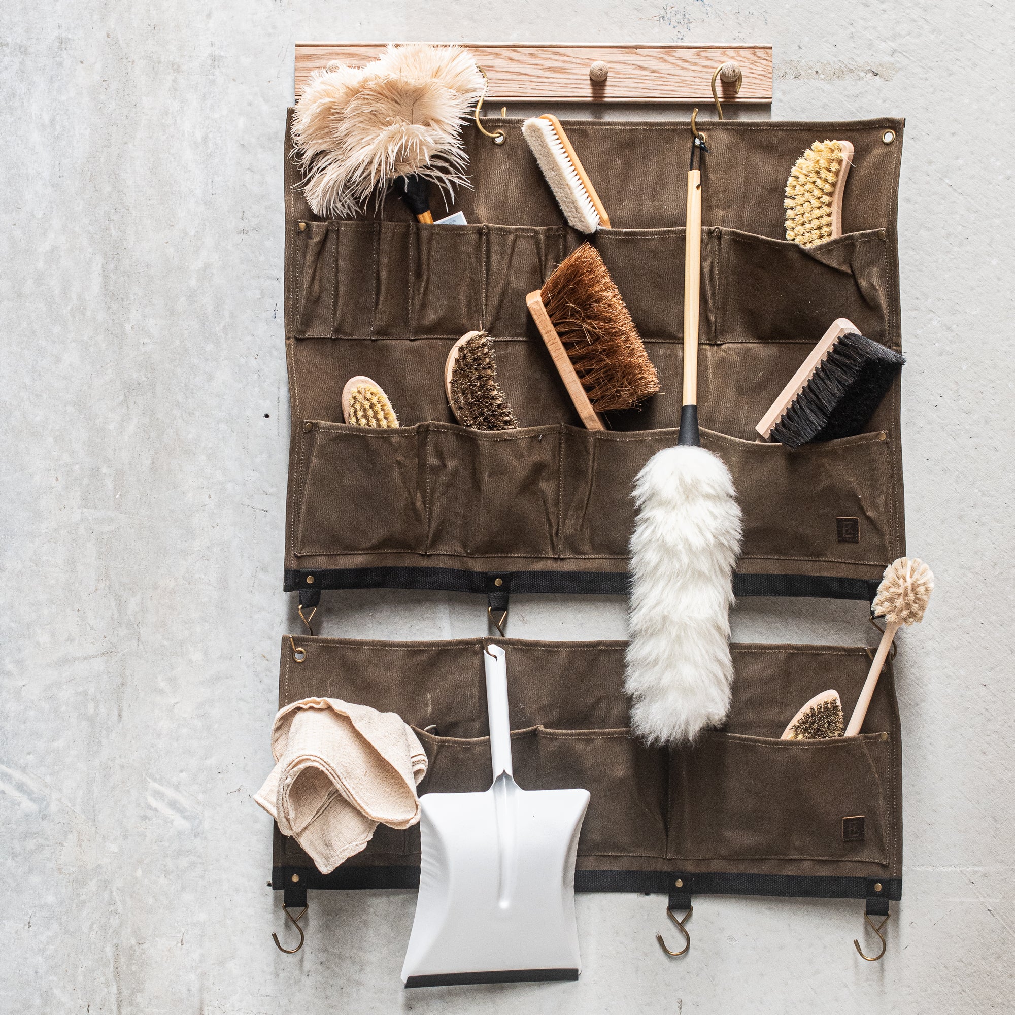 Durable Heaven in Earth waxed canvas hangers, designed for strength and style. Crafted from water-resistant waxed canvas, these hangers offer a sturdy, eco-friendly solution for all your organising needs combining functionality with a rugged, rustic aesthetic.
