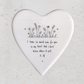 Porcelain Wobbly Heart Coaster