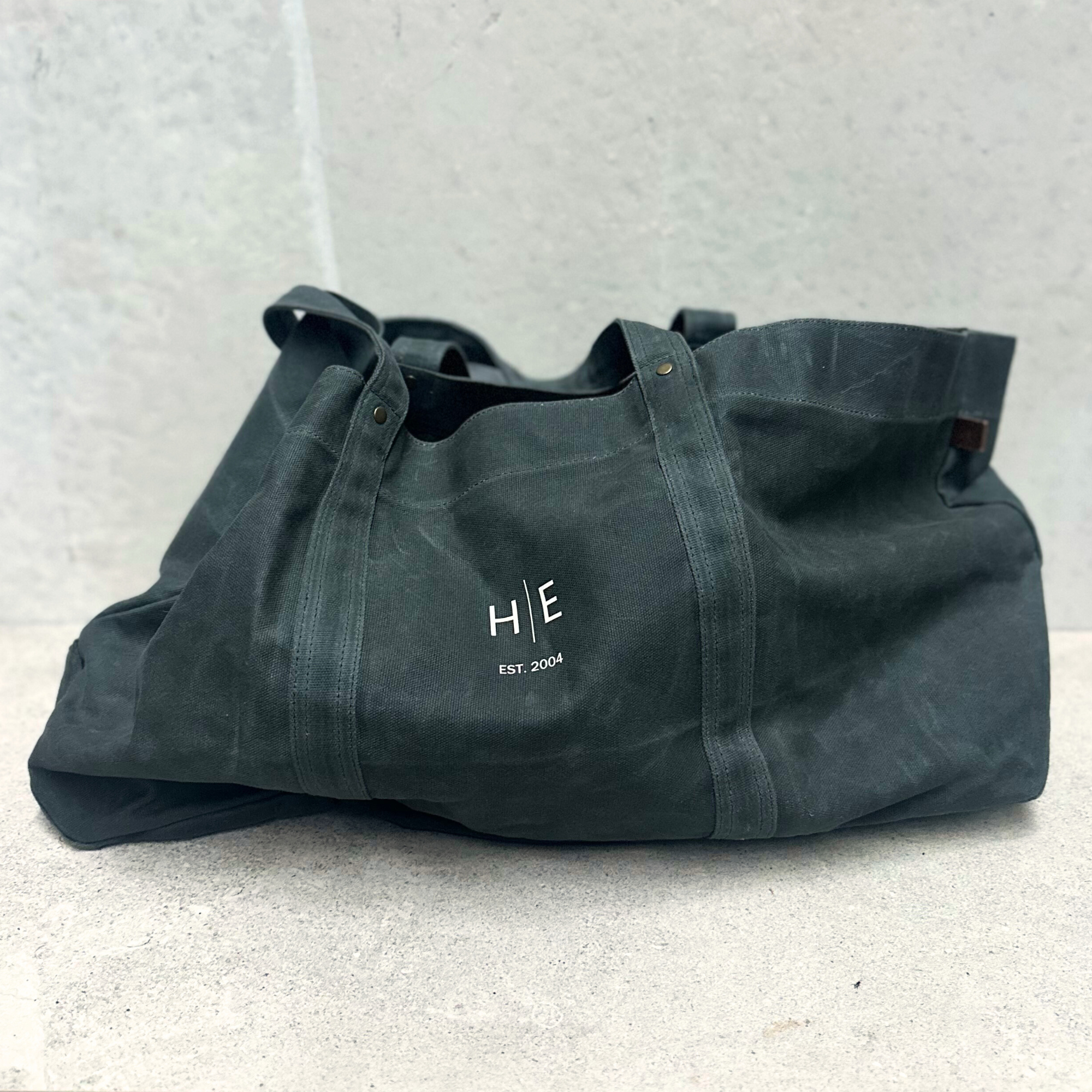 Waxed Canvas Carry All Bag - Pine Green