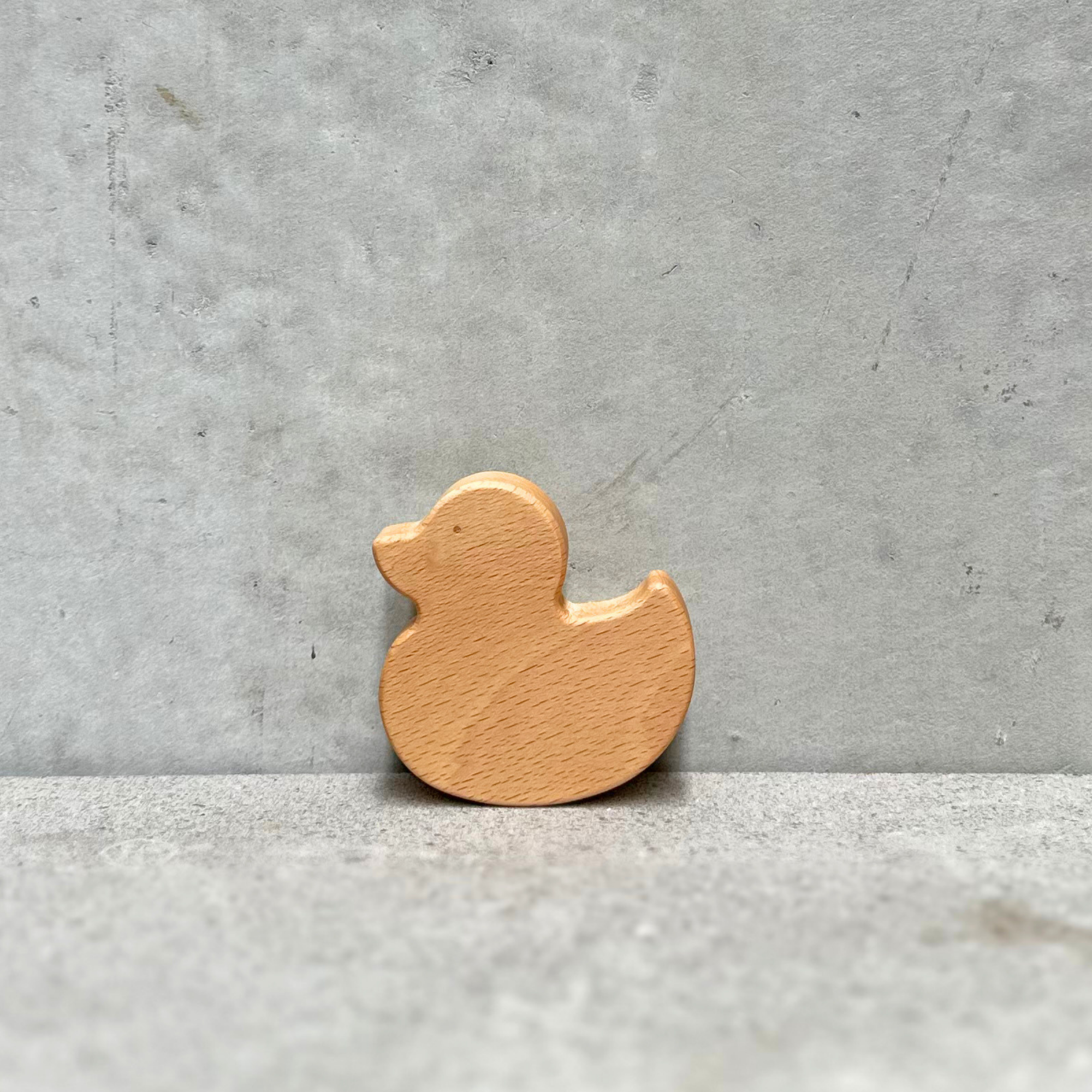 Duck children's hand brush handcrafted from FSC-certified beechwood with natural bristles.