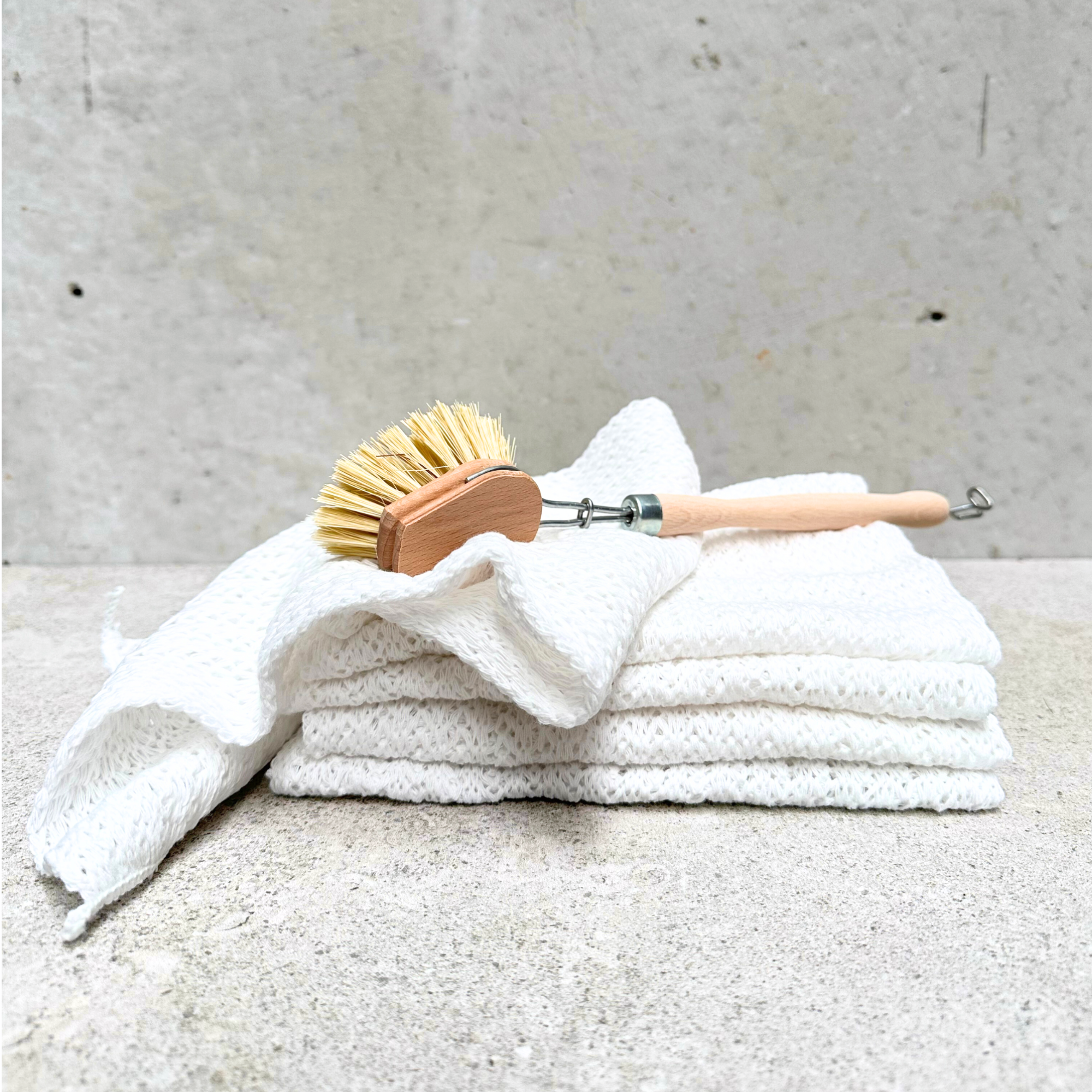 chunky natural fibre dishcloth for kitchen use