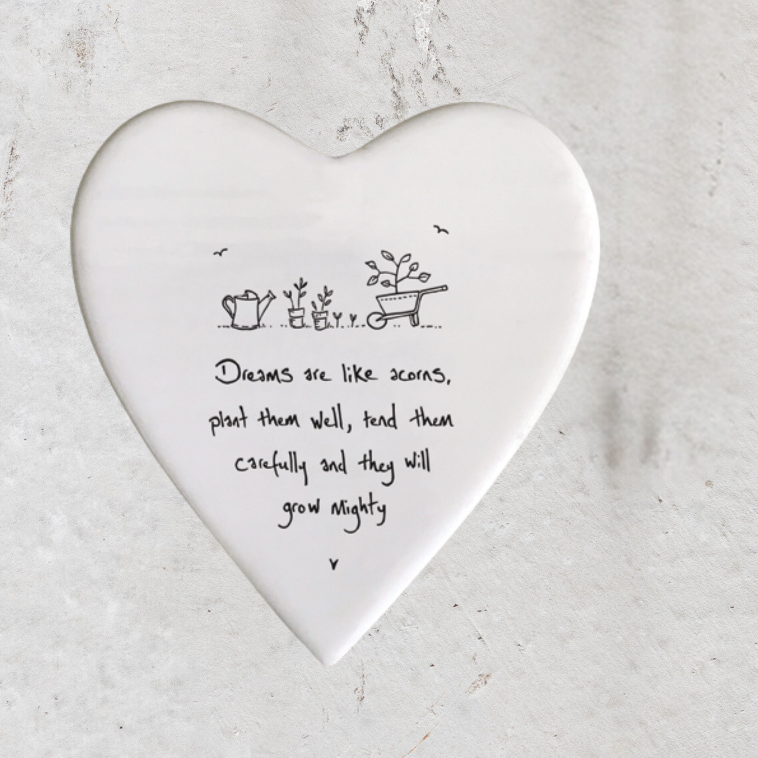 Porcelain Wobbly Heart Coaster