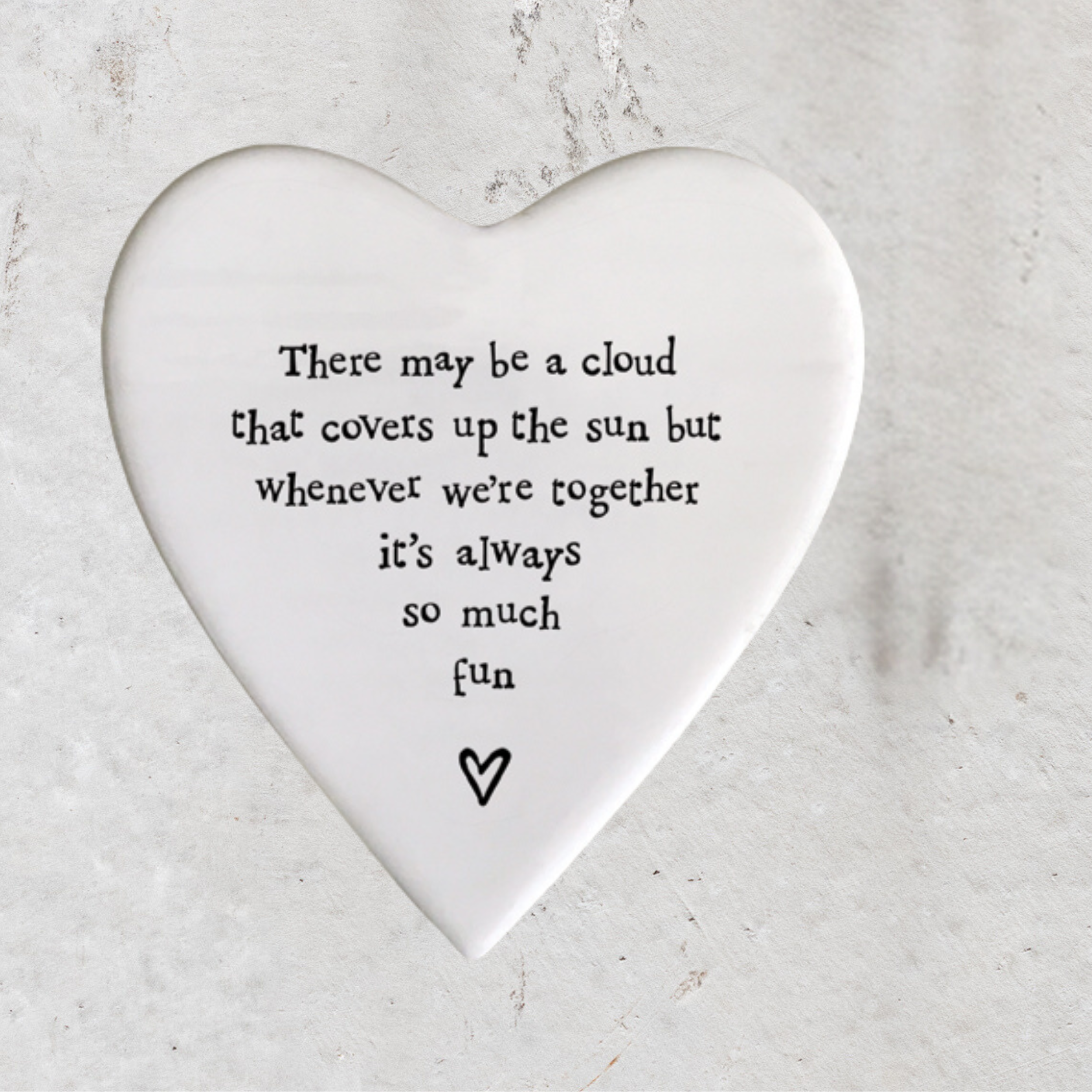Porcelain Wobbly Heart Coaster