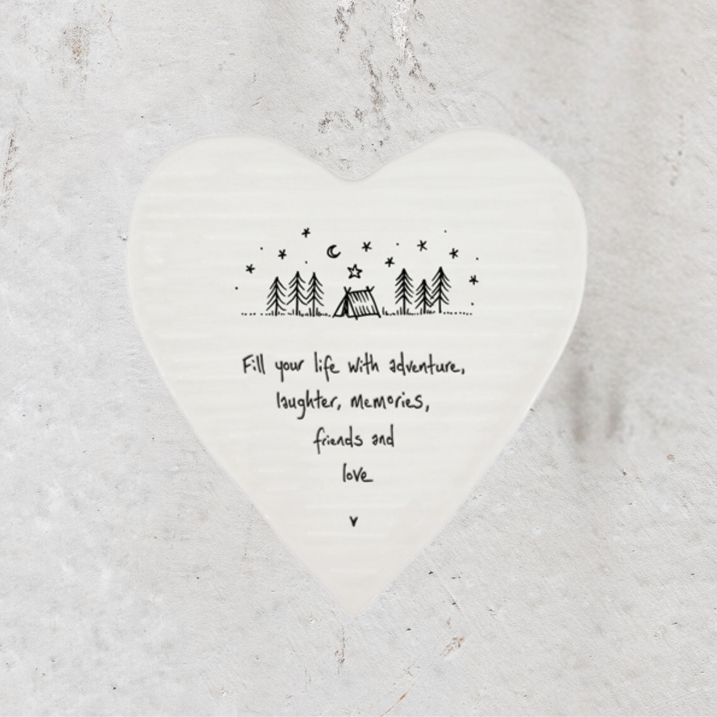 Porcelain Wobbly Heart Coaster