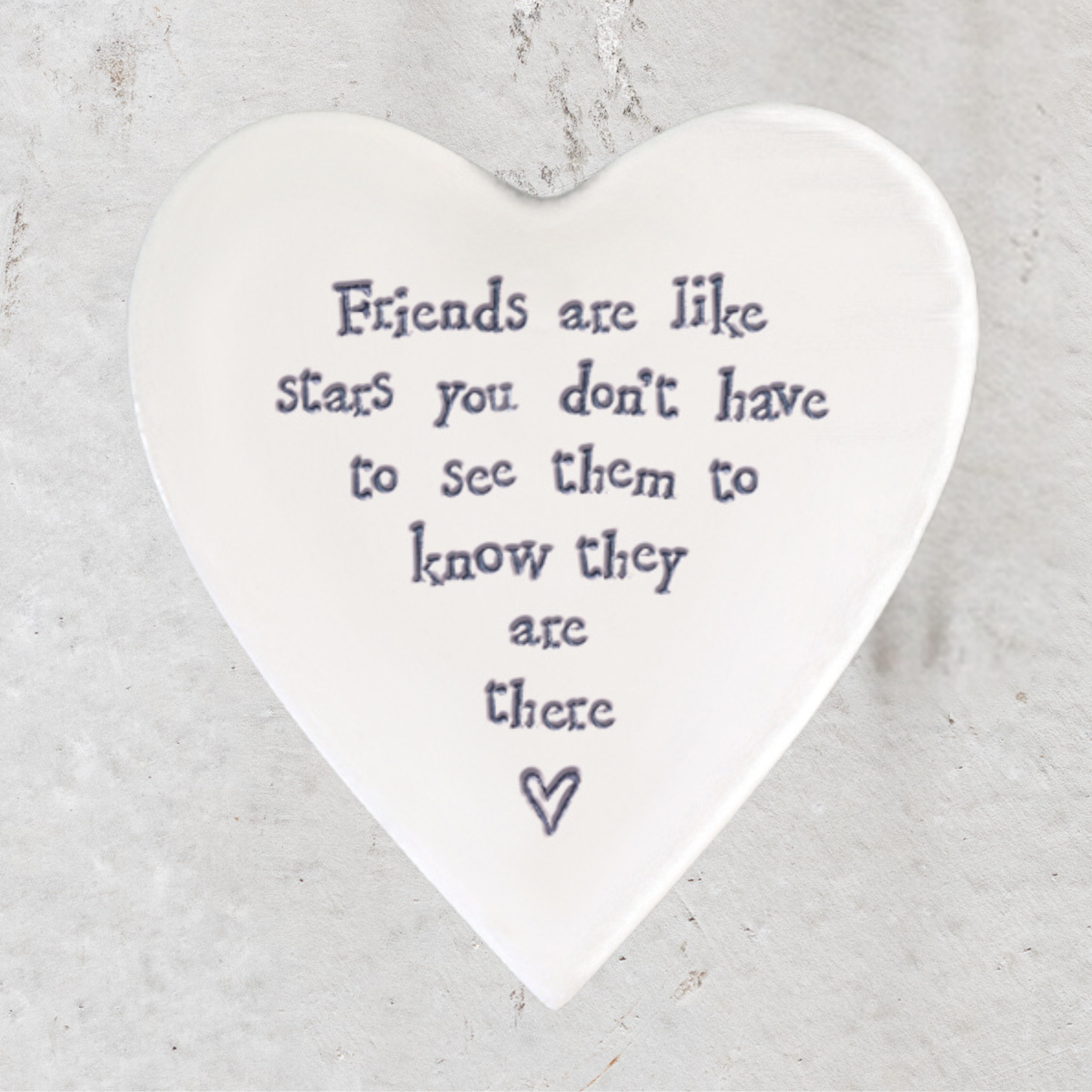 Porcelain Wobbly Heart Coaster