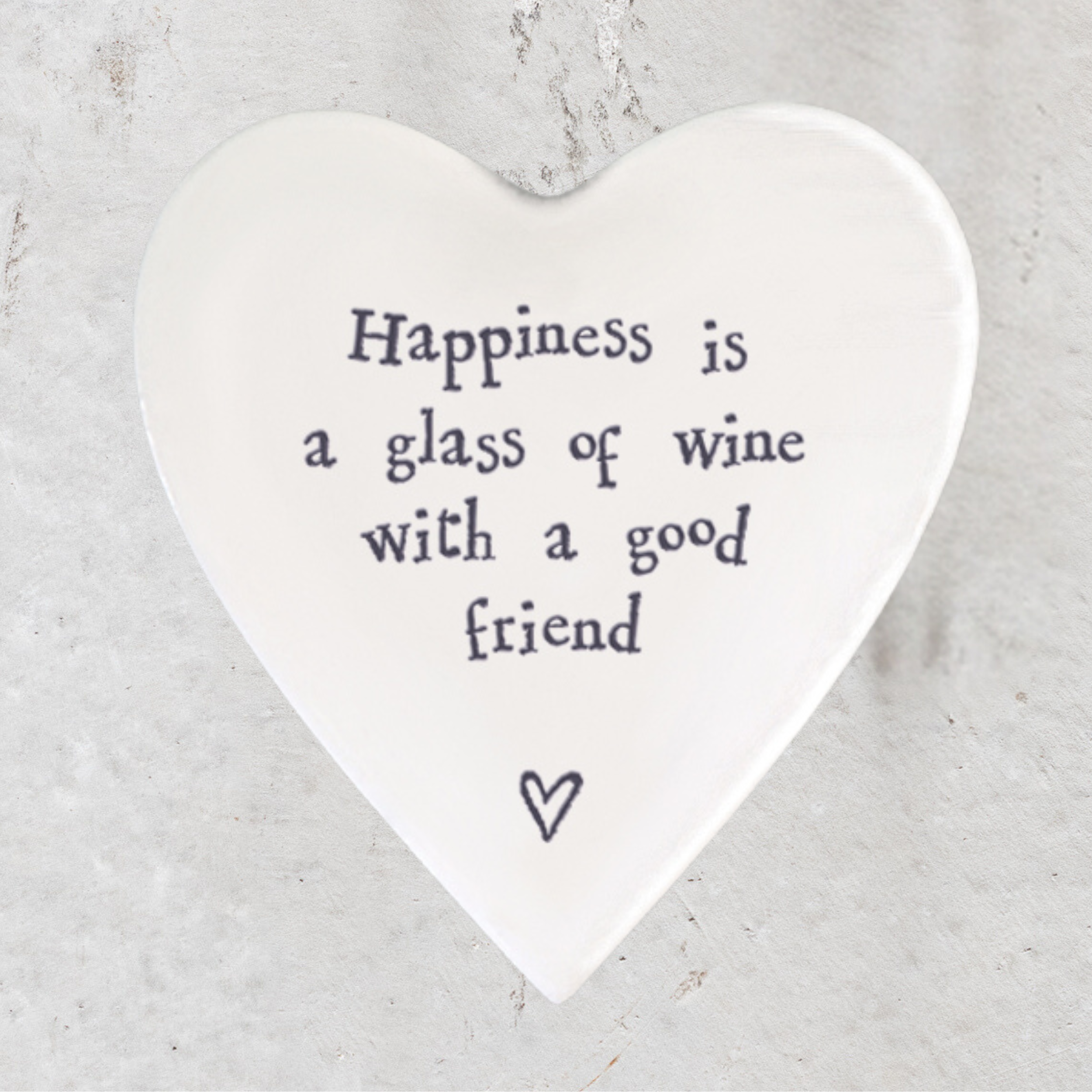 Porcelain Wobbly Heart Coaster
