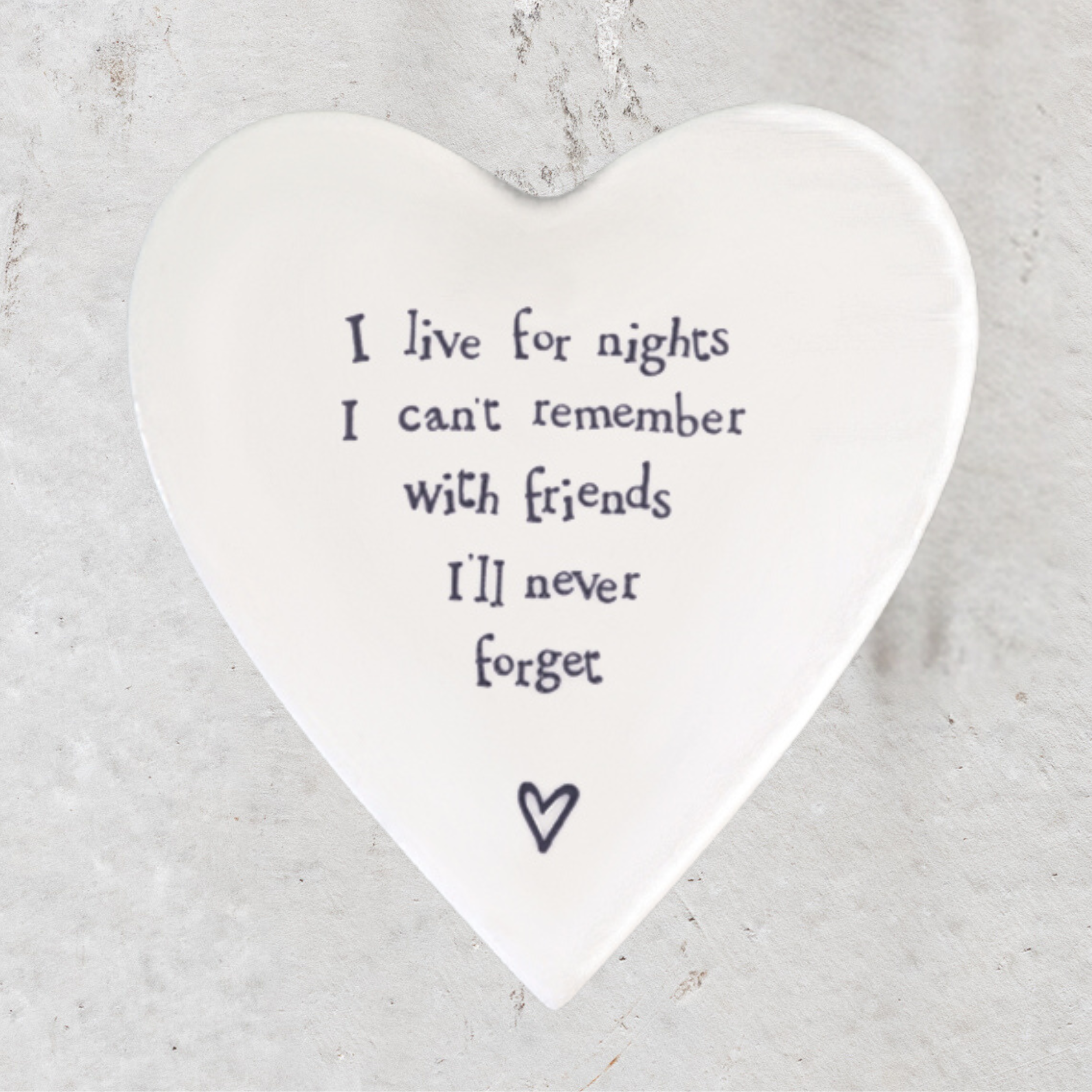 Porcelain Wobbly Heart Coaster