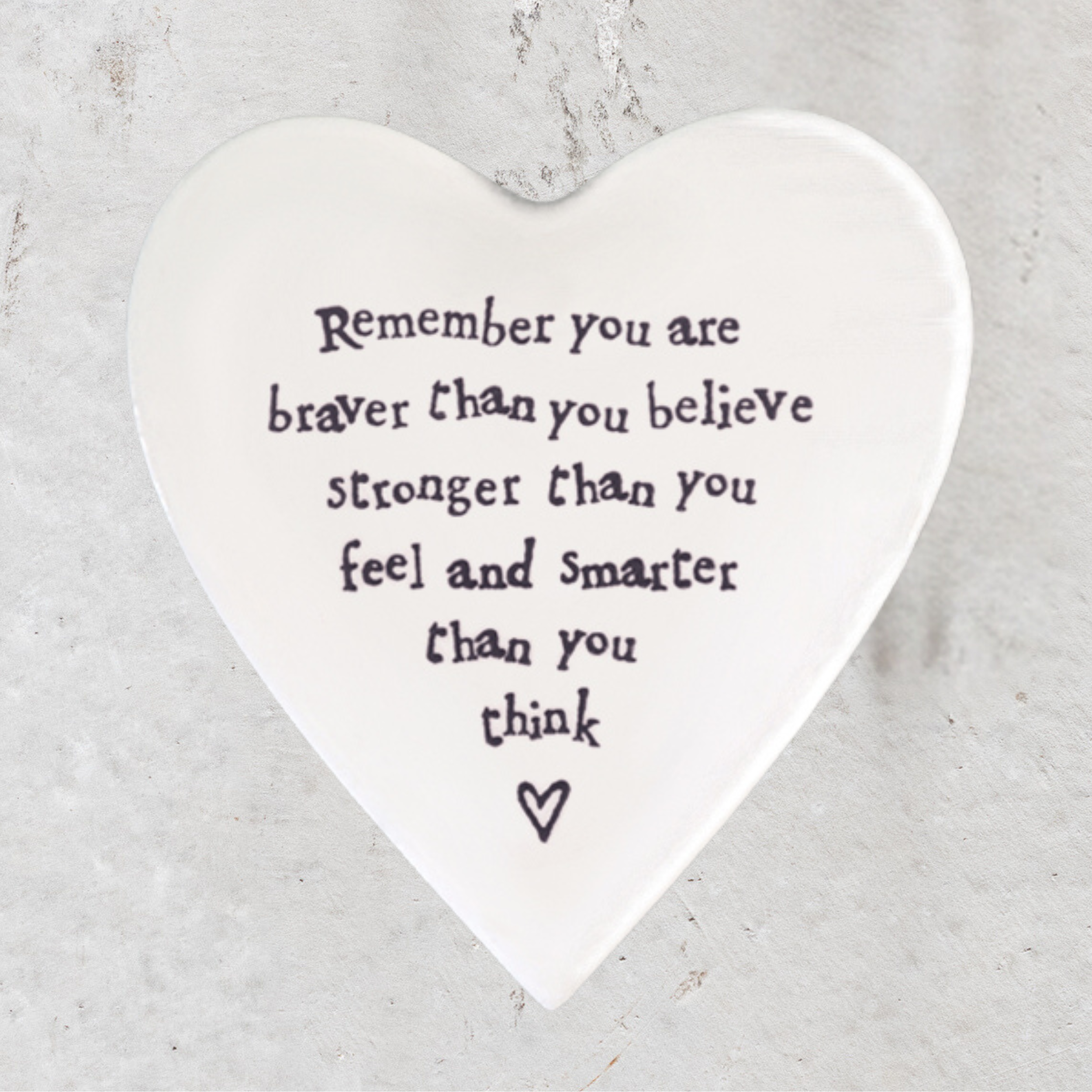 Porcelain Wobbly Heart Coaster