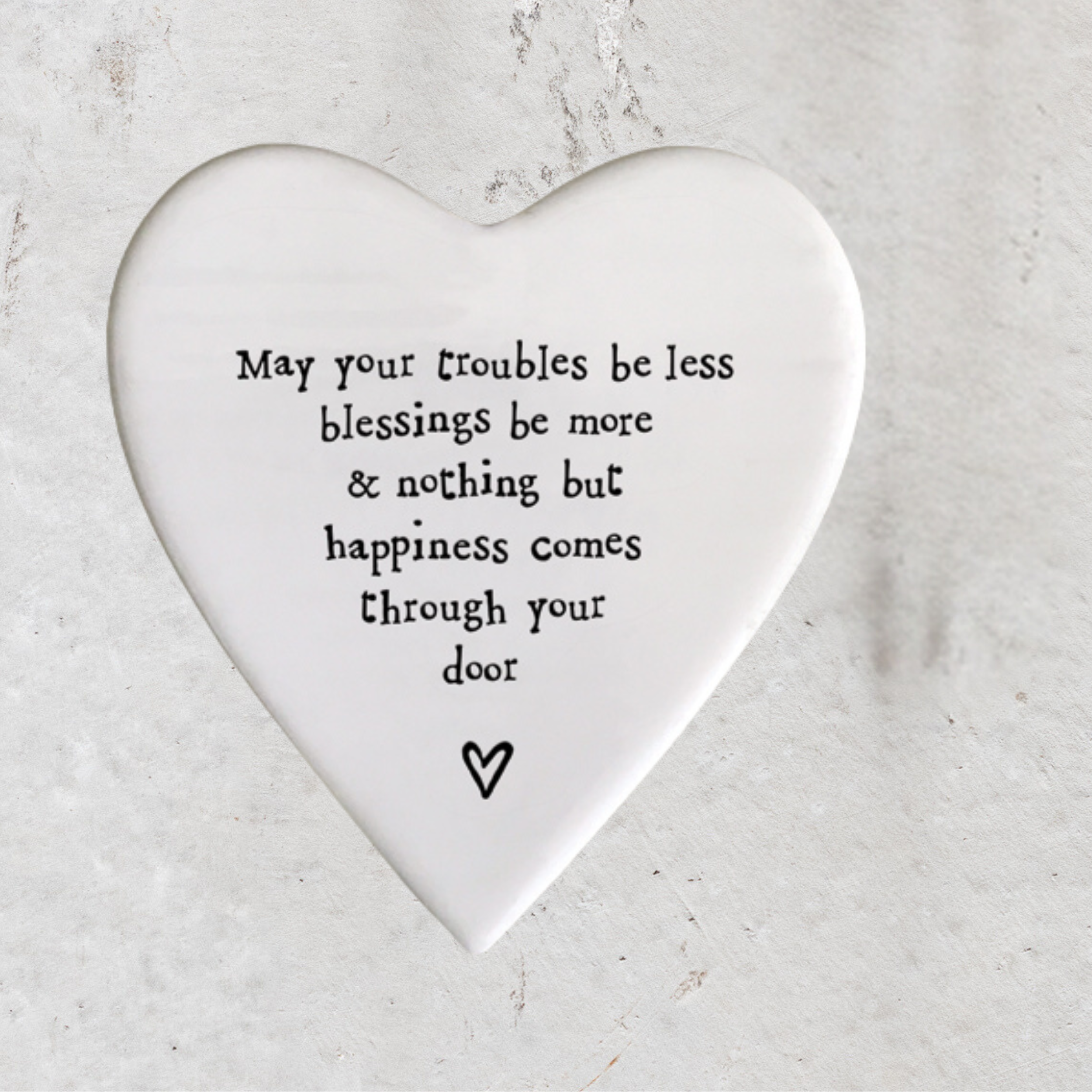 Porcelain Wobbly Heart Coaster