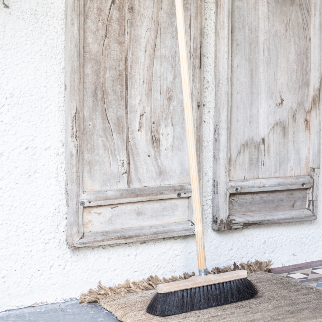 Horse hair broom