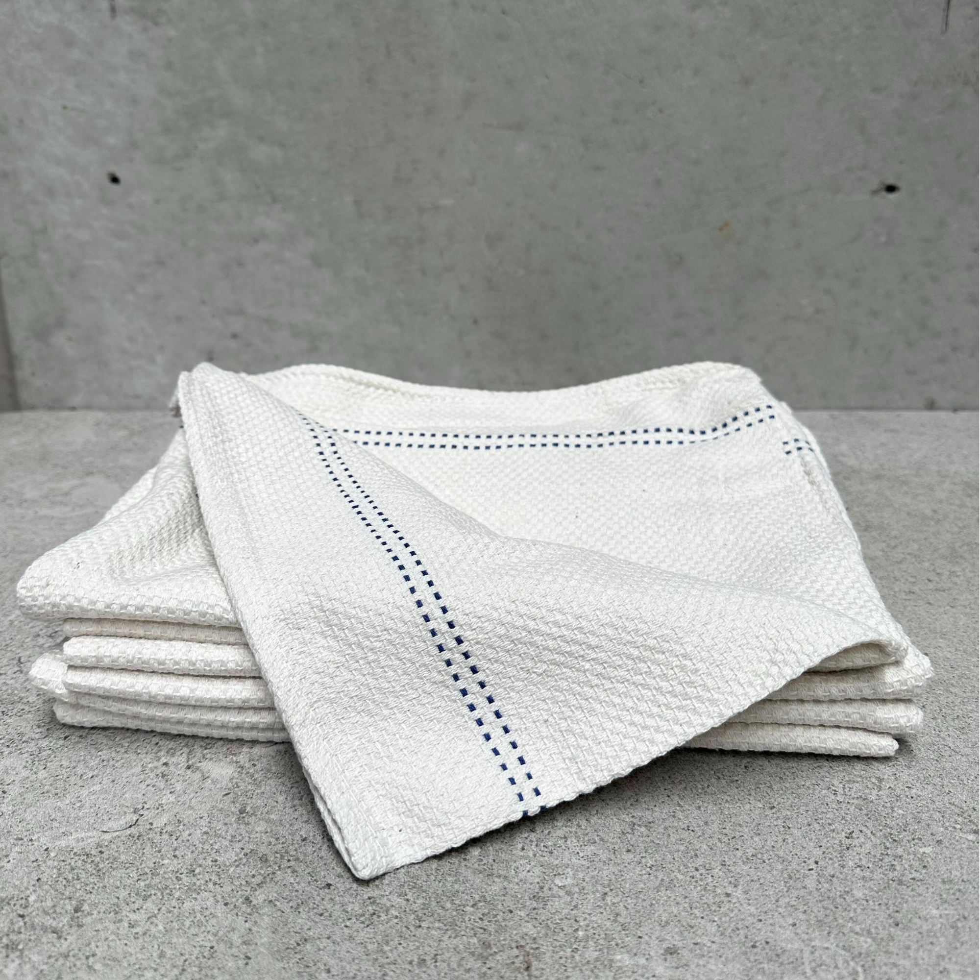Heaven in Earth (HIE) 'All Rounder' cloth, made from 100% cotton recycled fabrics for an eco-friendly approach to cleaning. This versatile cloth features two blue lines on either side and can be rinsed and reused, making it a sustainable choice for everyday tasks. Wash before use—may shrink. Made in the UK, it’s both practical and environmentally conscious