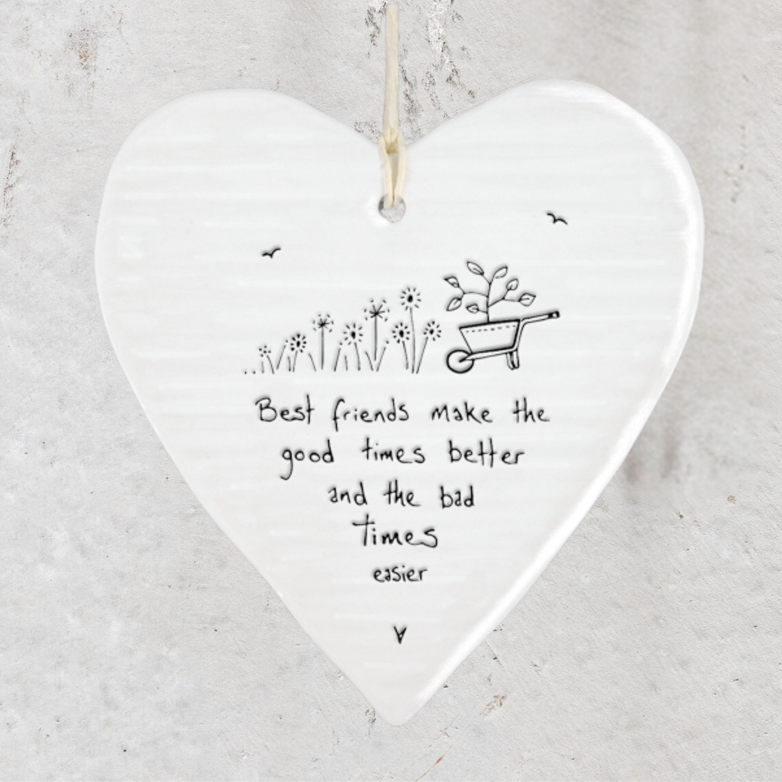 Porcelain Hanging Hearts