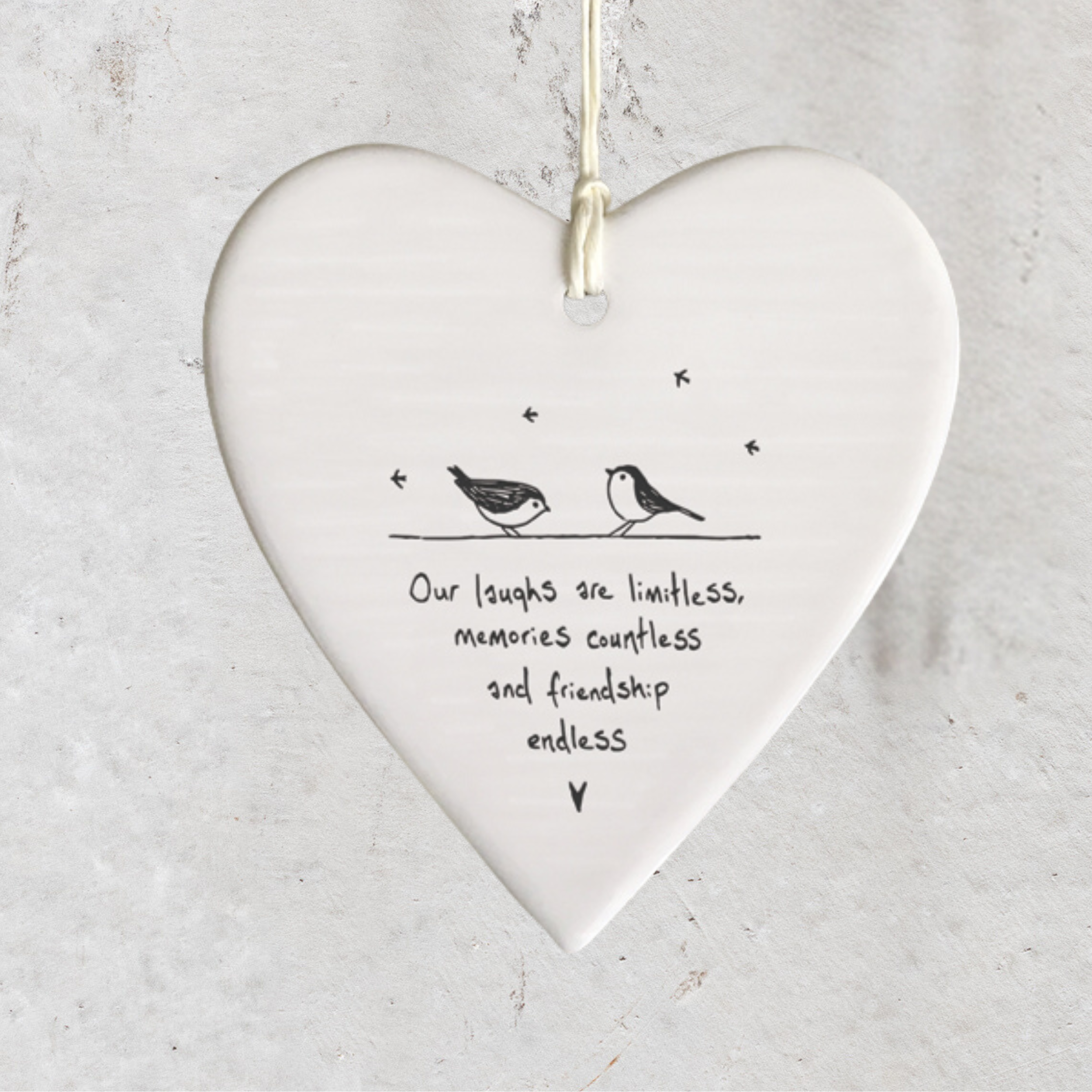 Porcelain Hanging Hearts