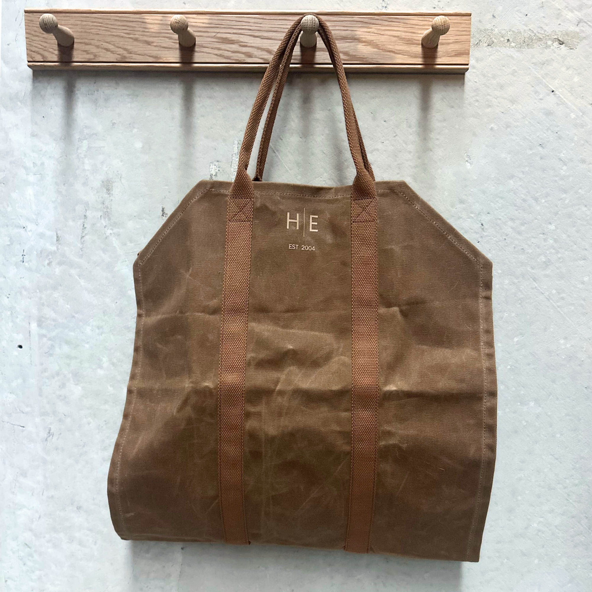 Wax Canvas Log Carrier - Desert Sand