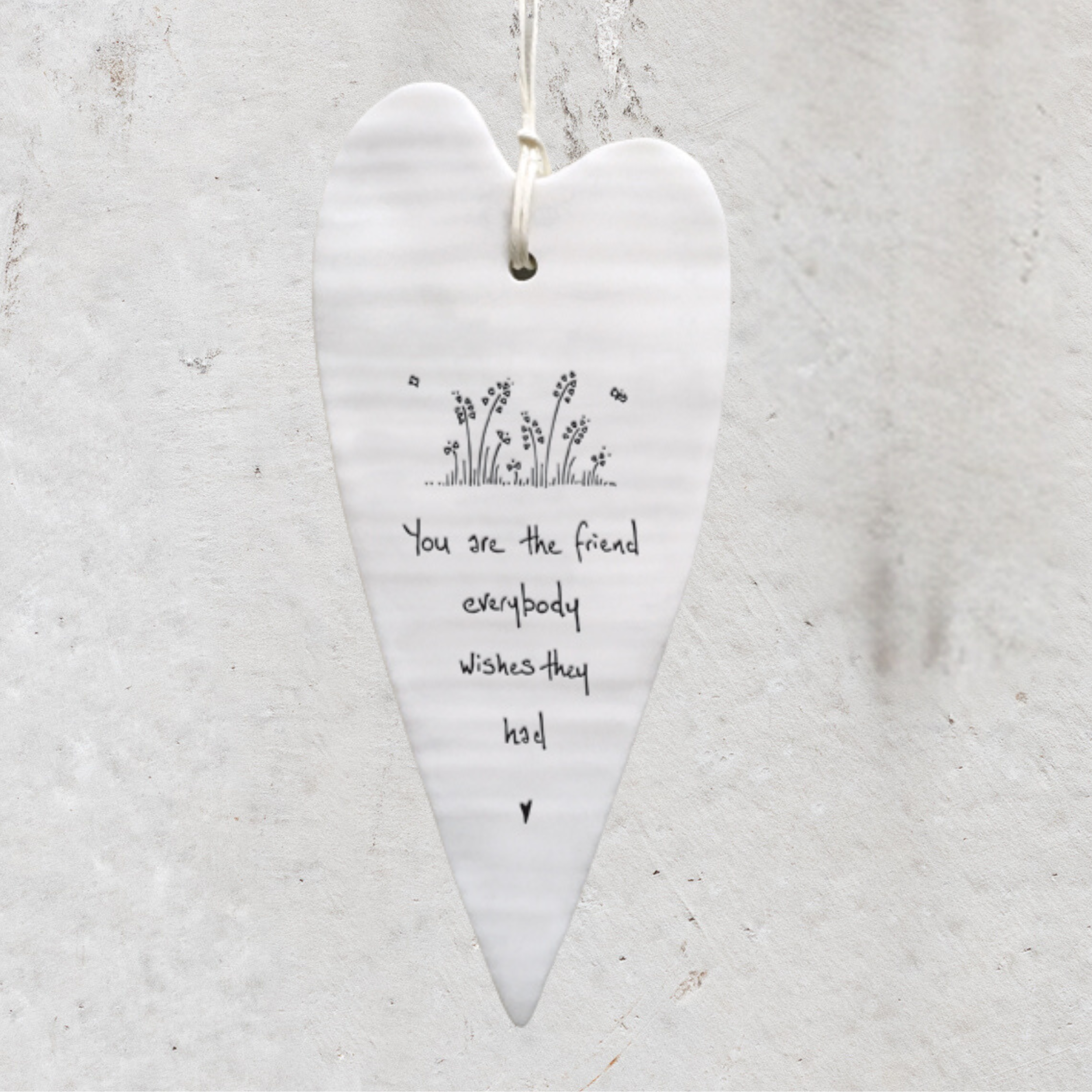 Porcelain Long Hanging Hearts