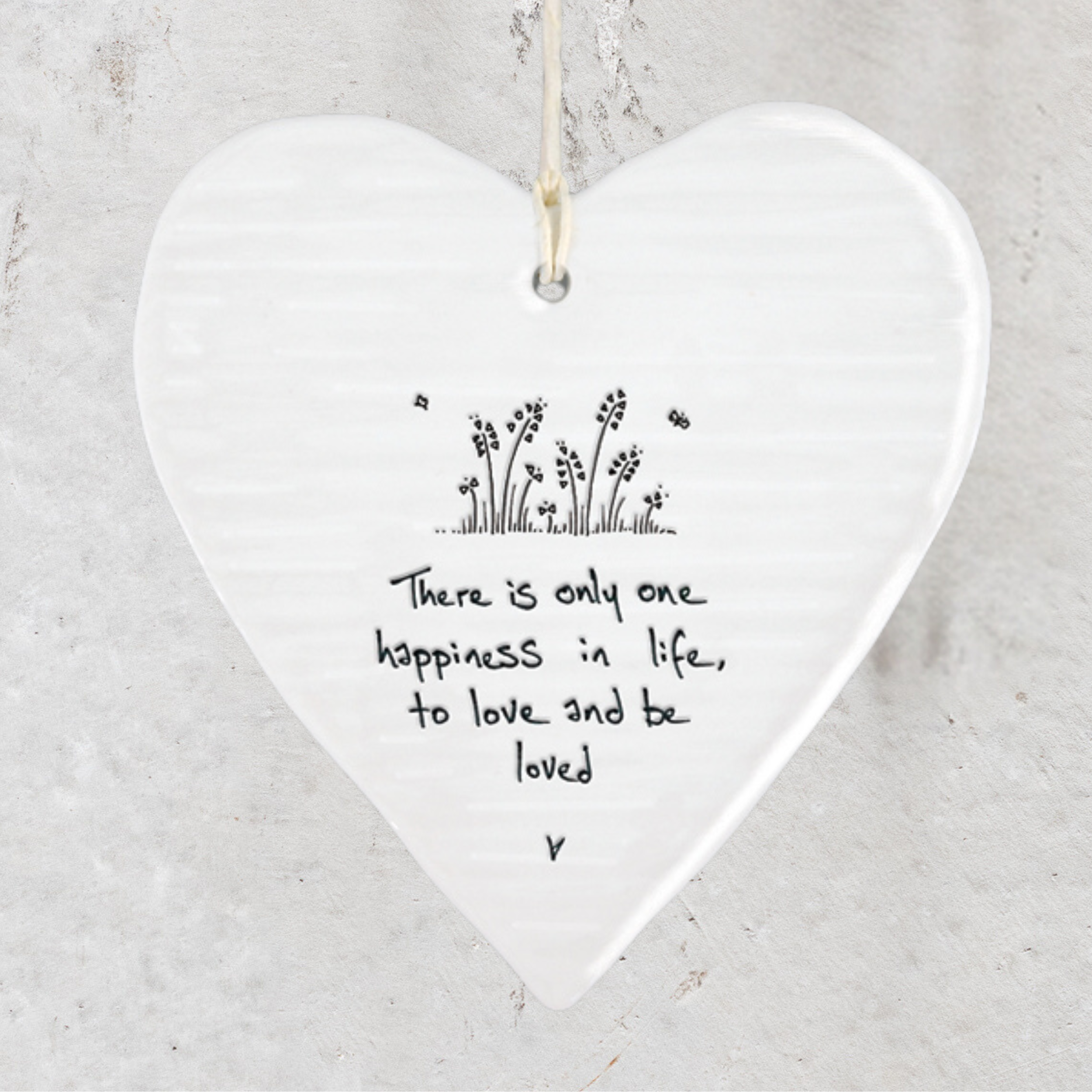 Porcelain Hanging Hearts