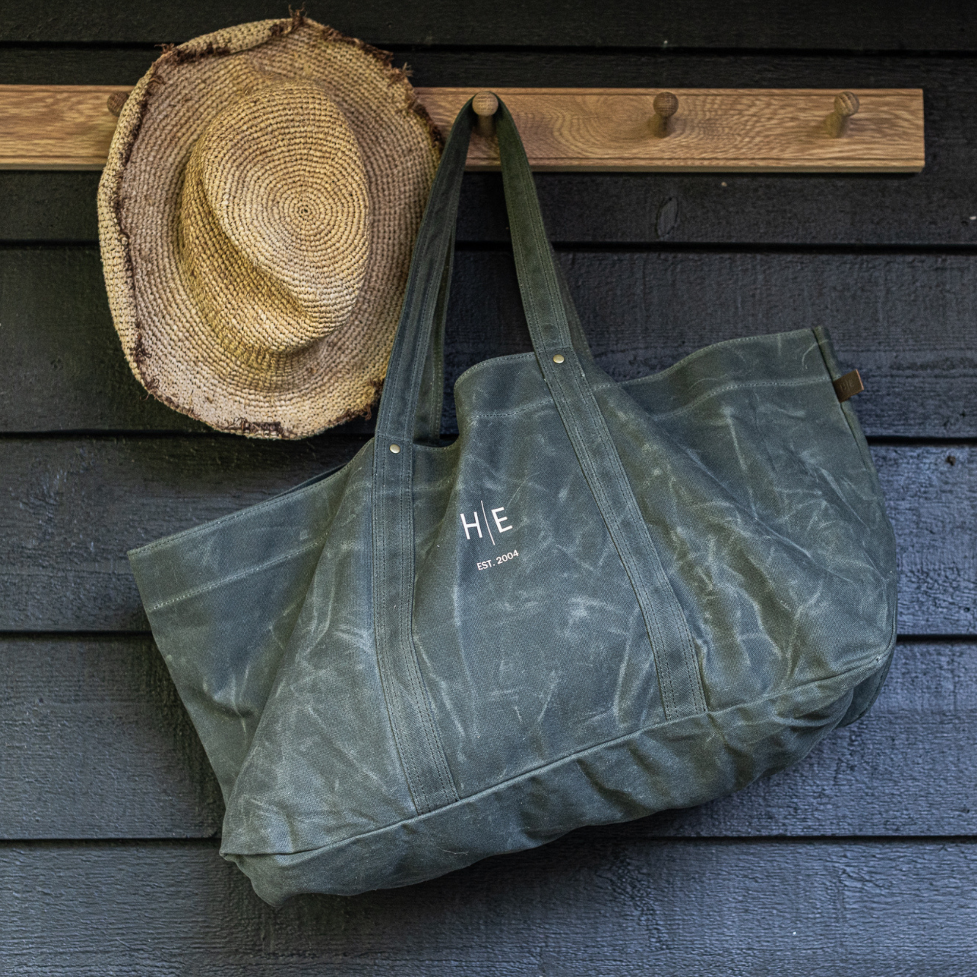 Waxed Canvas Carry All Bag - Pine Green