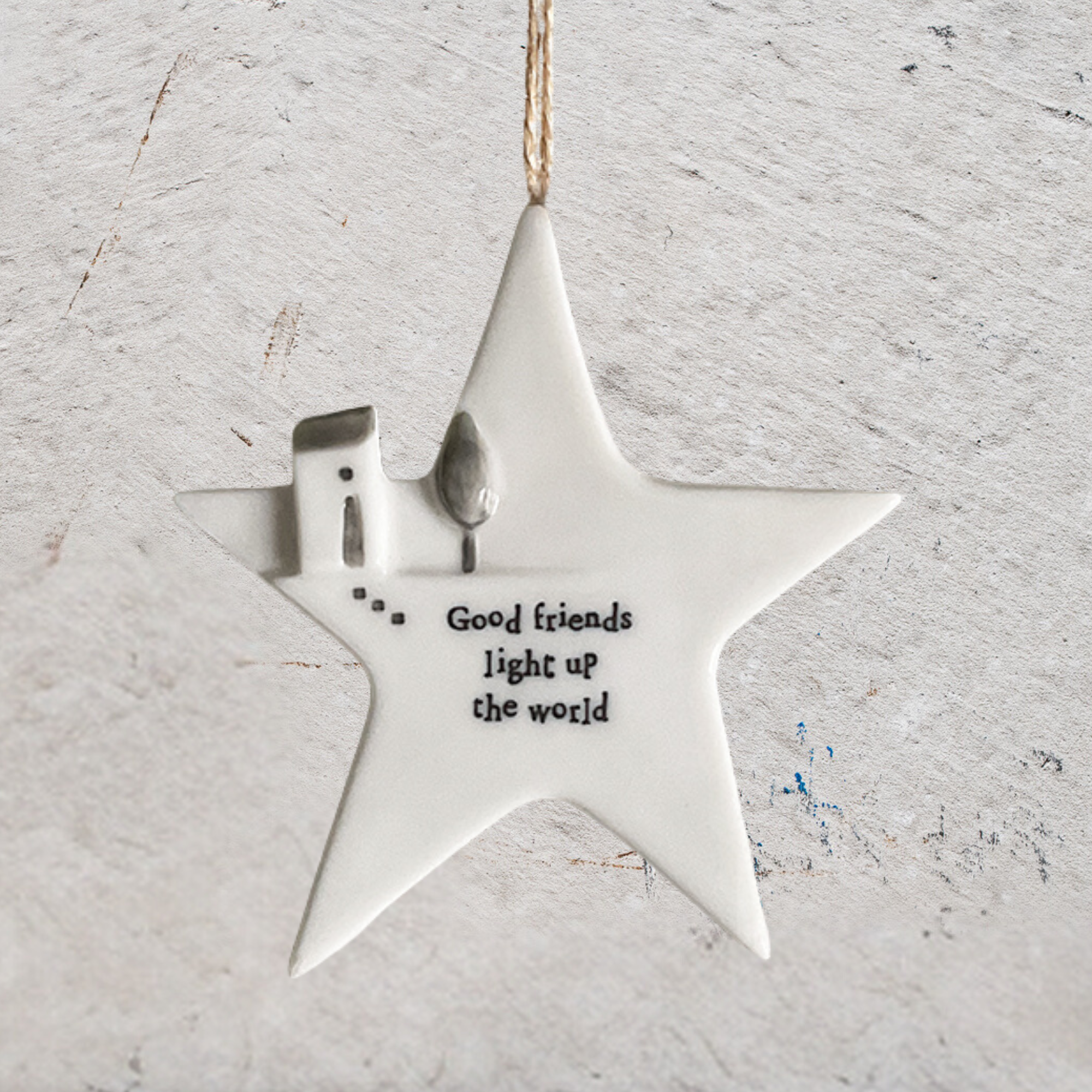 Porcelain Hangers Star, House, Moon