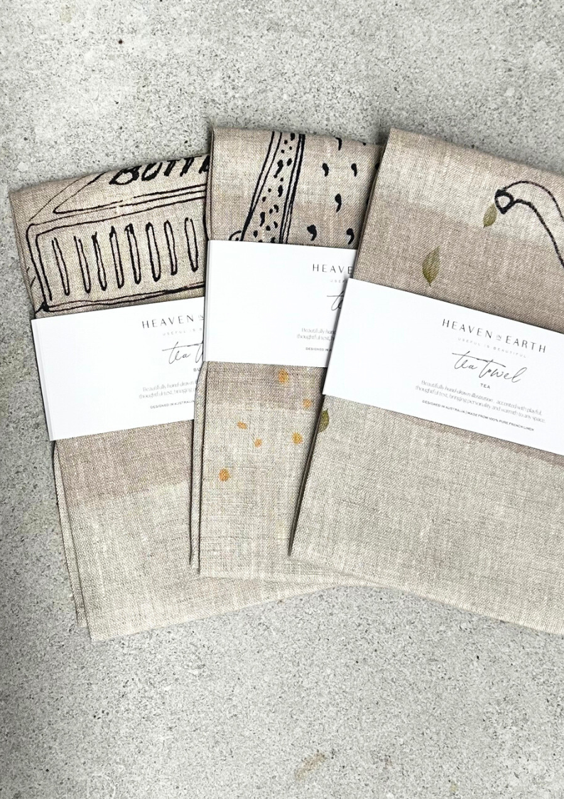 French linen tea towels natural linen kitchen towels