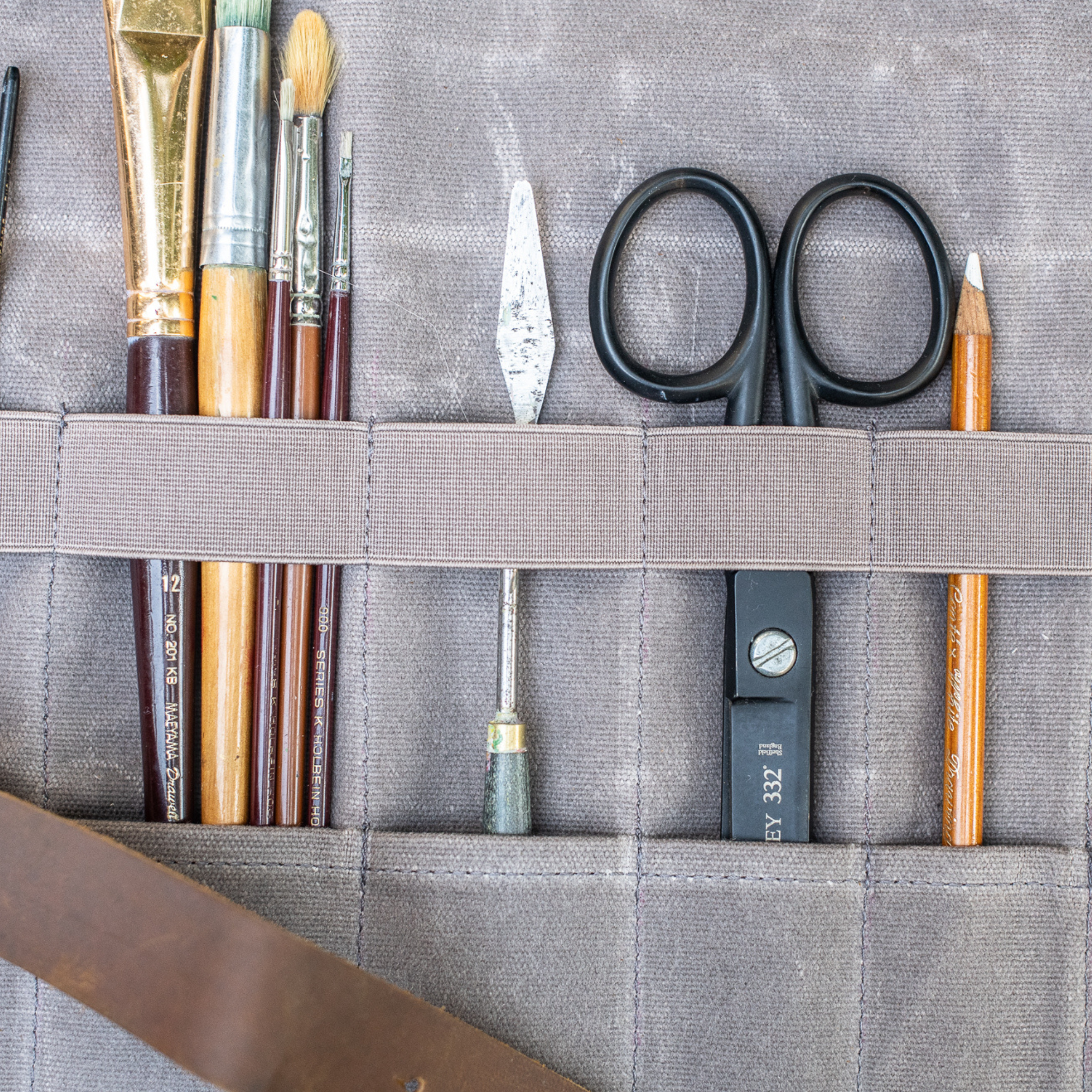 Waxed Canvas Utility Roll - Ash Grey