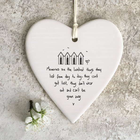 Porcelain Hanging Hearts