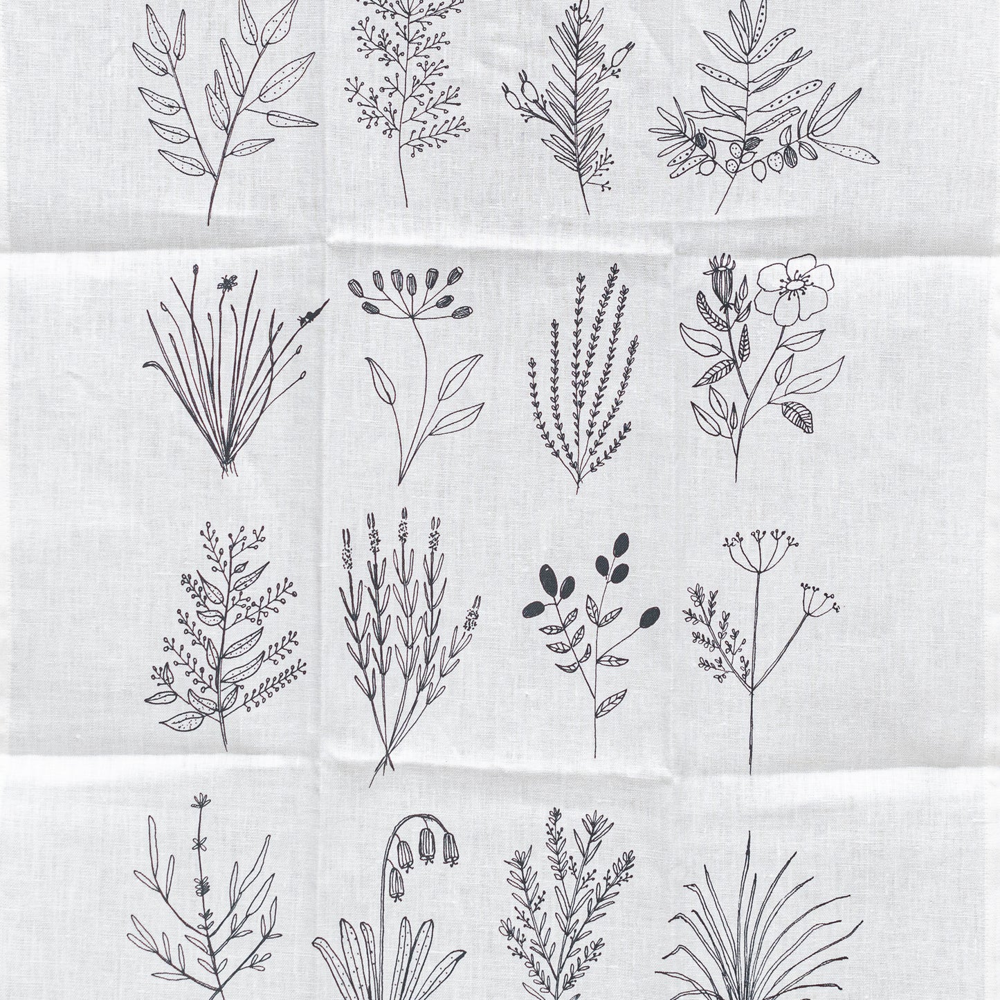Tea towel french linen botanica