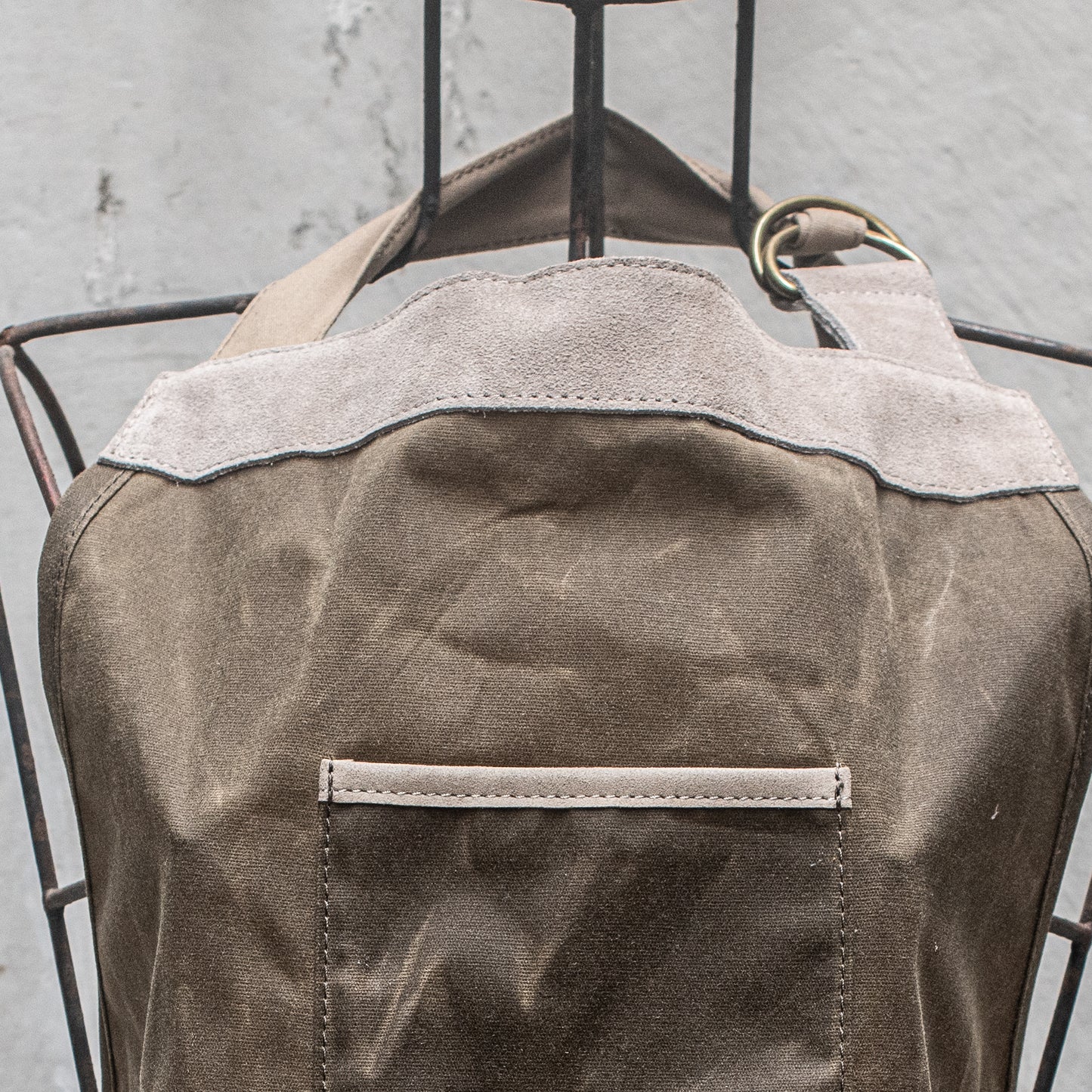Waxed Canvas and Suede Apron heaven in earth