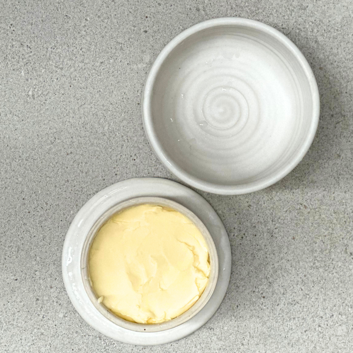 traditional French butter keeper ceramic